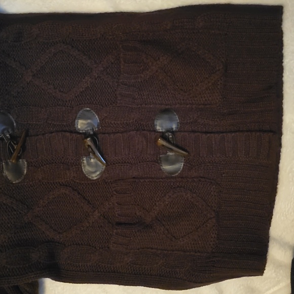 Wet Seal Hooded Toggle Button Sweater Cardigan Women's Medium M - Picture 12 of 12